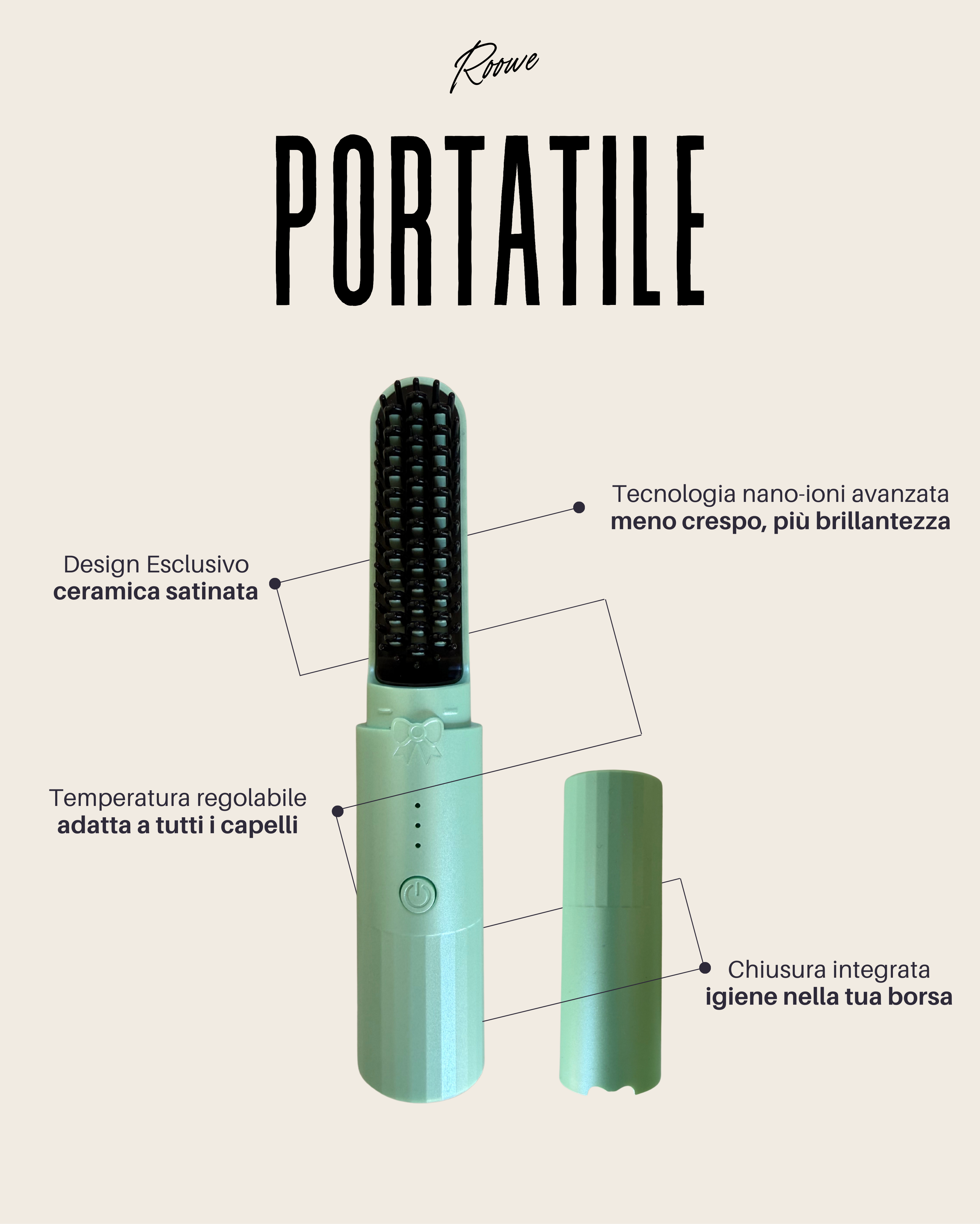 Baby - Spazzola lisciante portatile