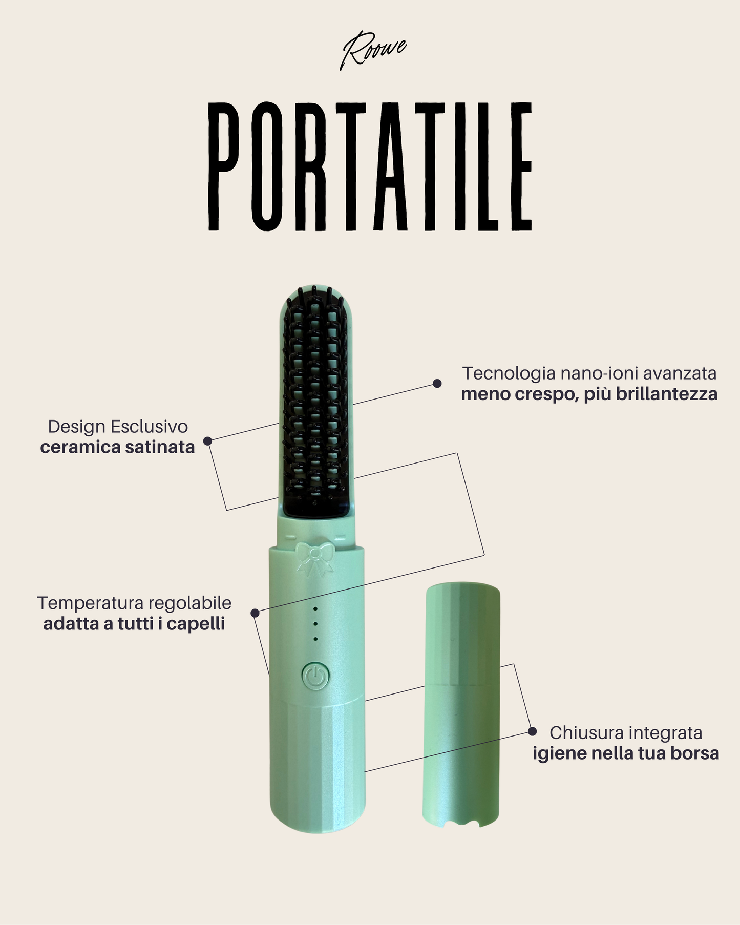 Baby - Spazzola lisciante portatile